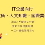 技術・人文知識・国際業務について（IT企業向け）（在留資格）